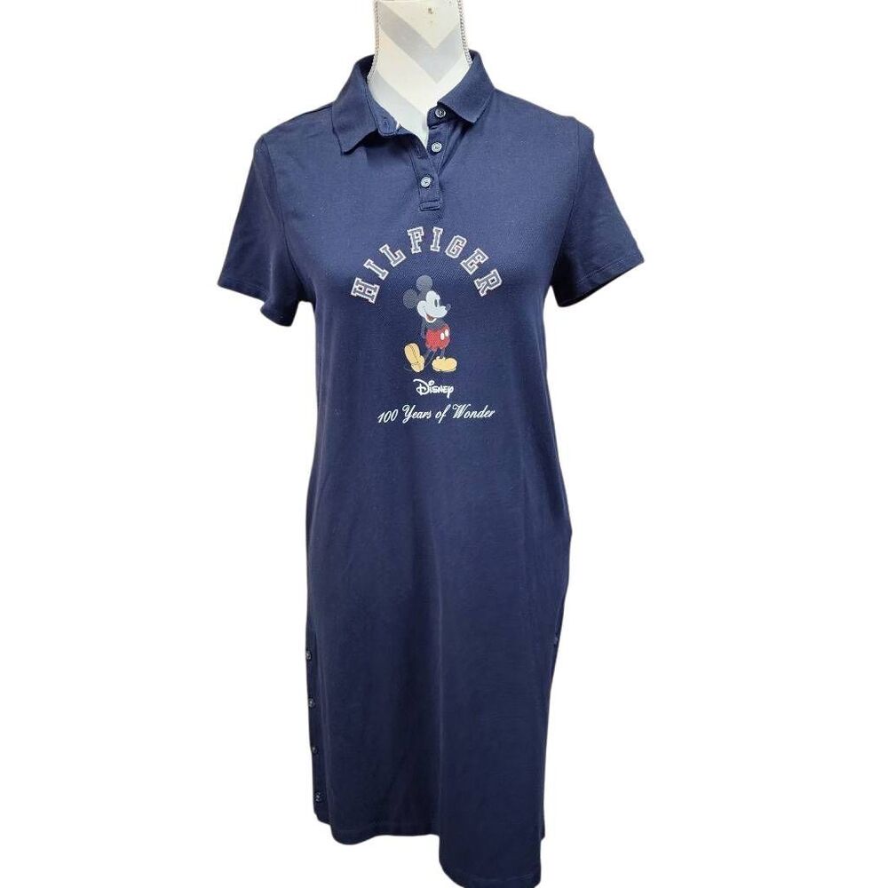 Disney x Tommy Hilfiger 100 Years of Wonder Polo Dress Navy Blue Women's M